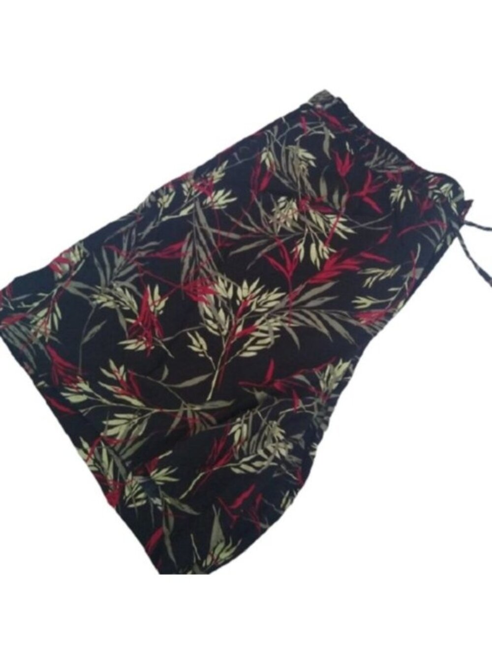Elisabeth by Liz Claiborne Black Tropical Print Shorts, Multicolor, size 16